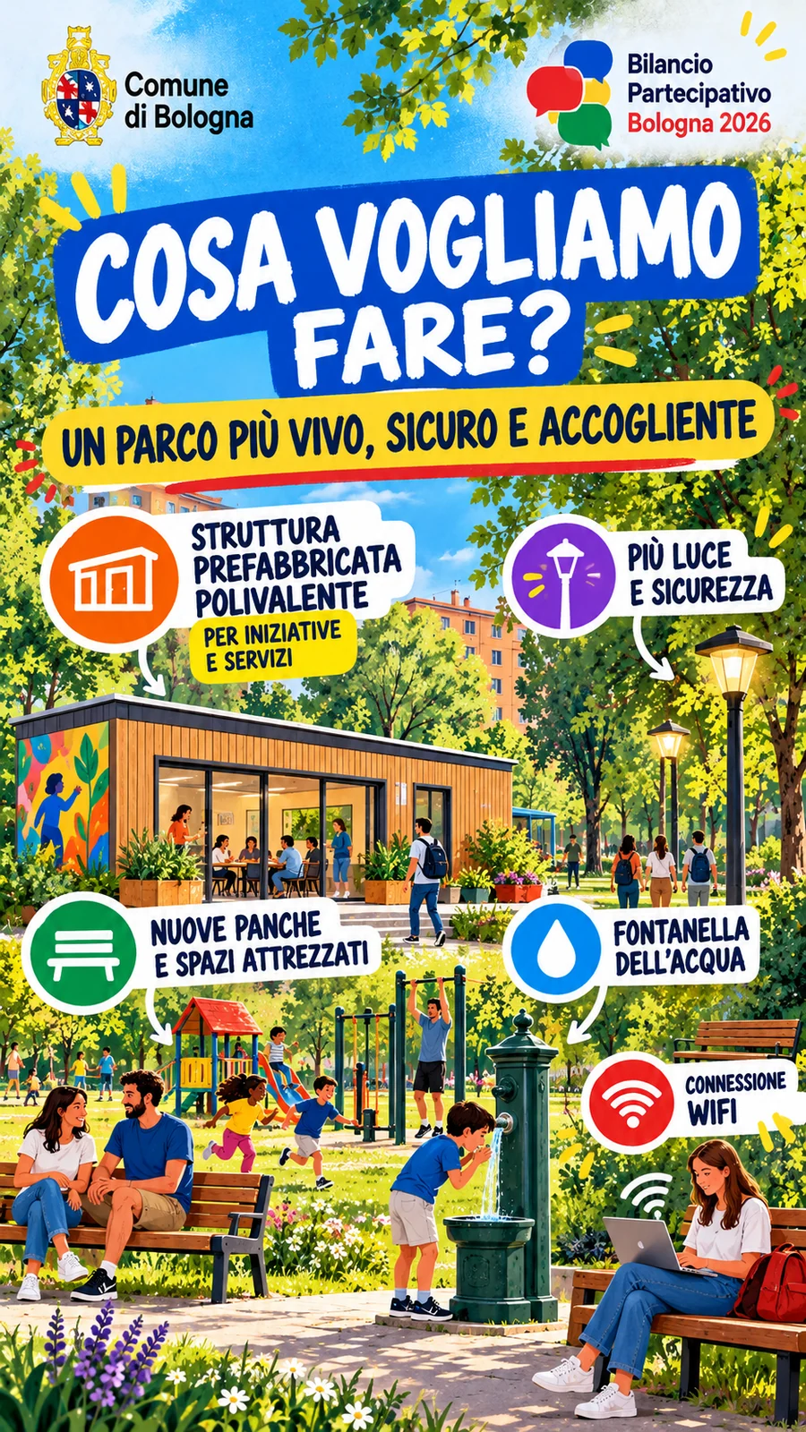 Illustrazione degli interventi previsti nel parco
